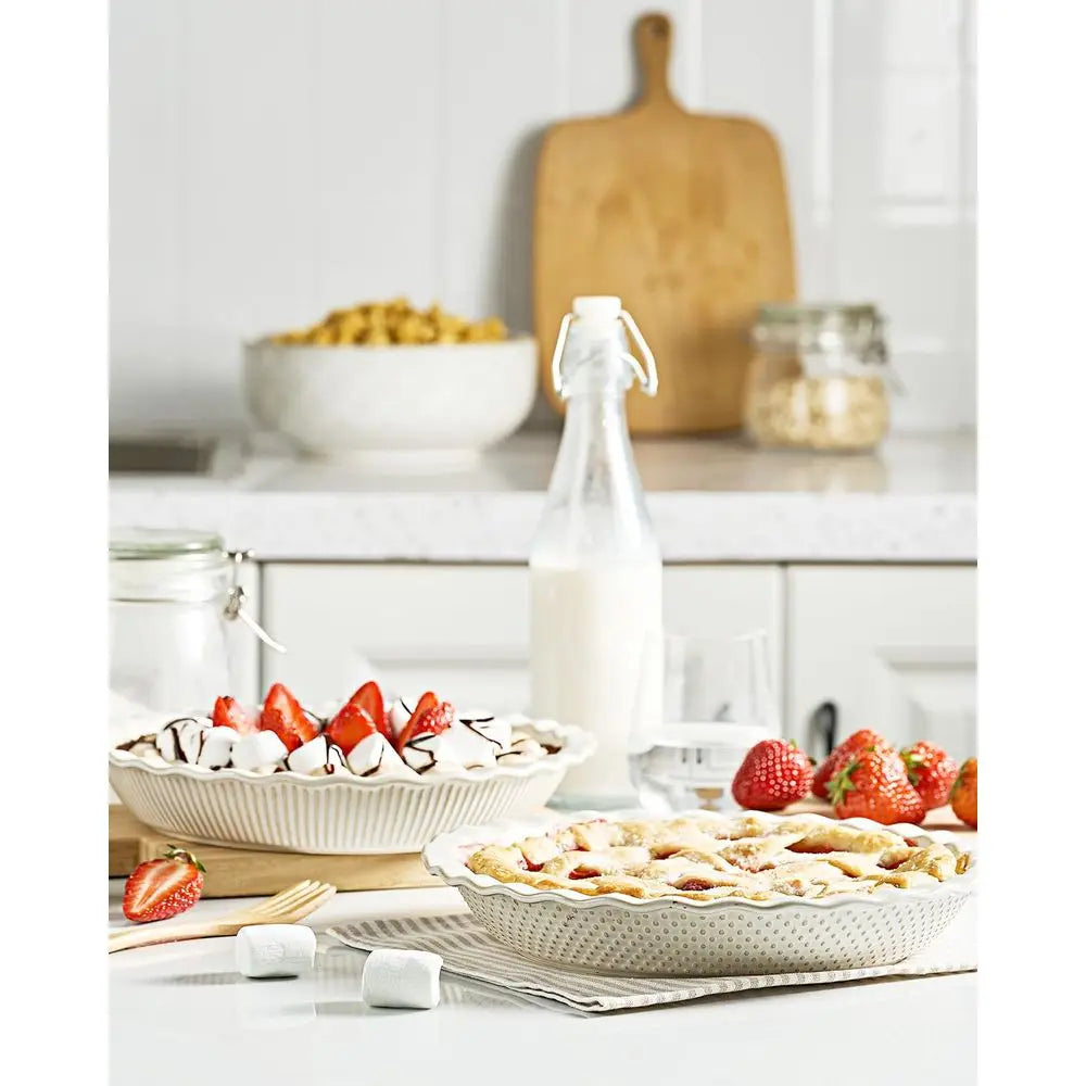 Ceramic Pie Pan Set of 2