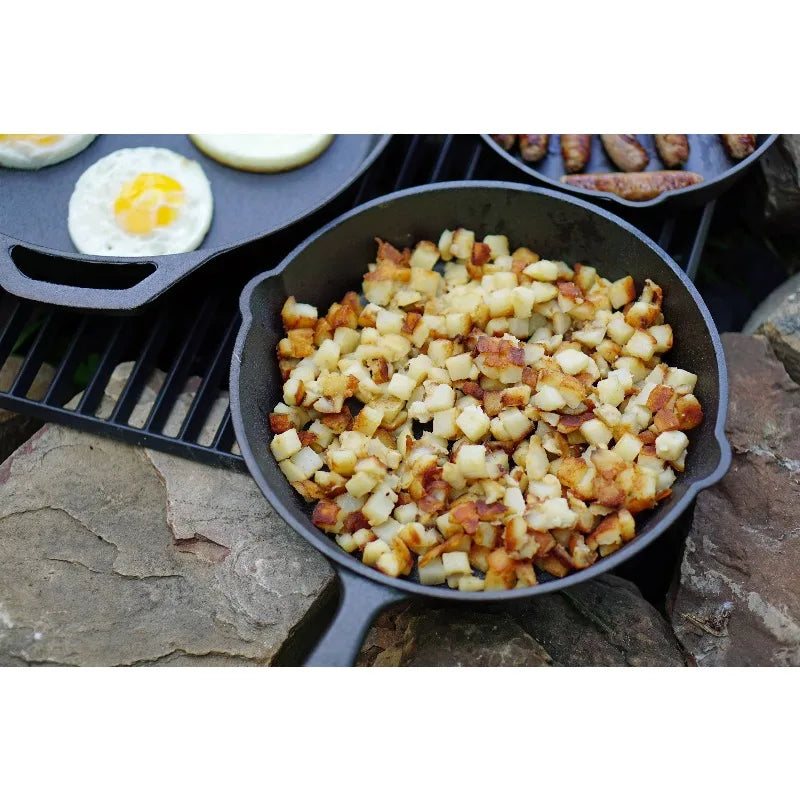 Cast Iron Skillet Pre-Seasoned with Handle
