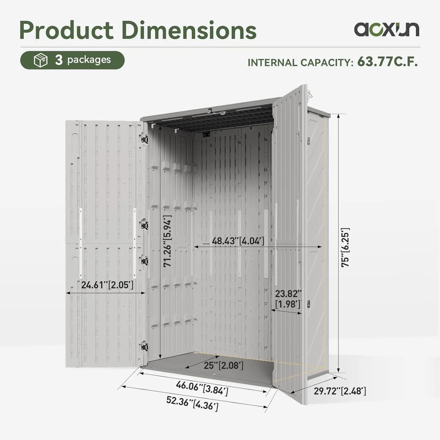 Outdoor Vertical Storage Shed