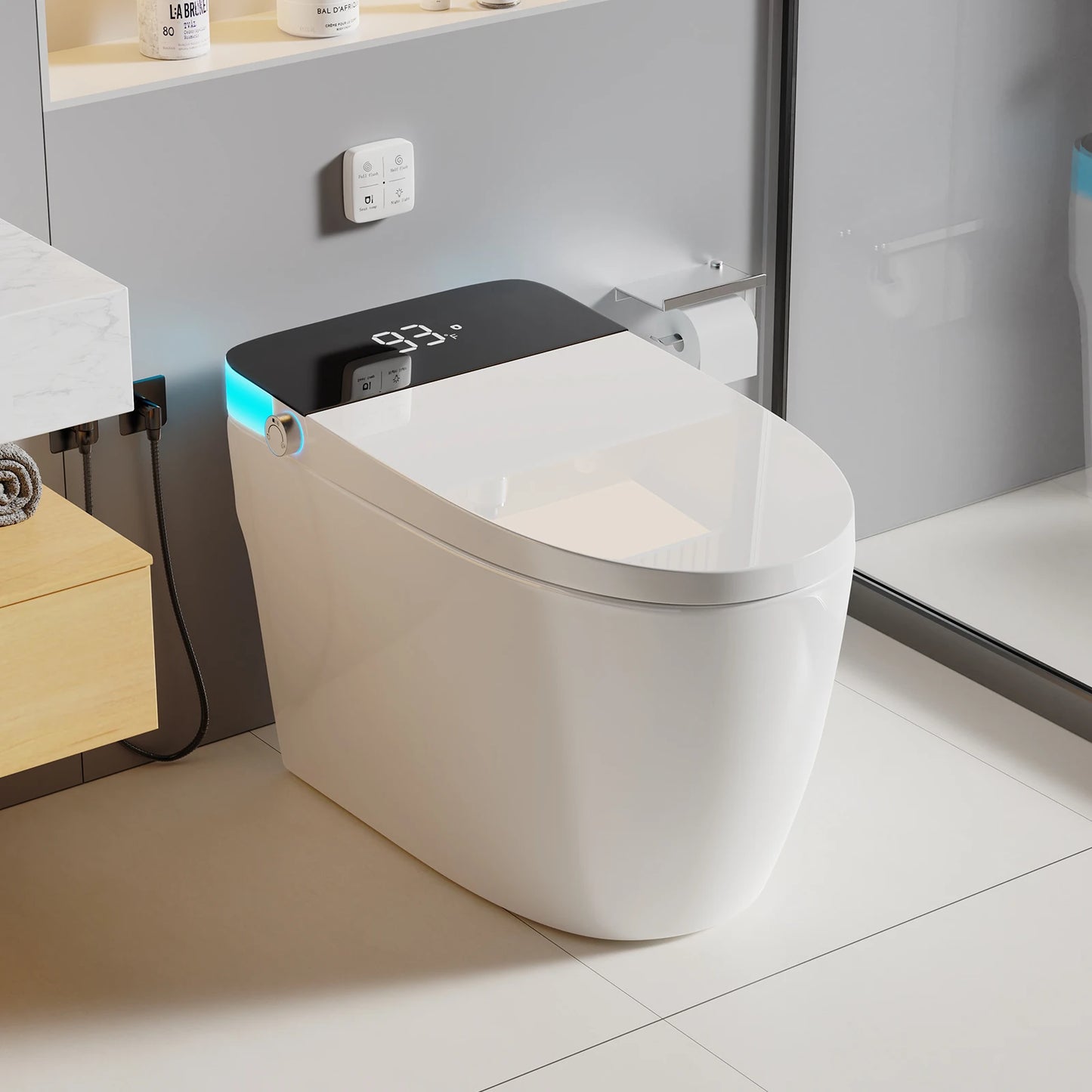 Toilet Seat Heated, Temperature Display, Night Light