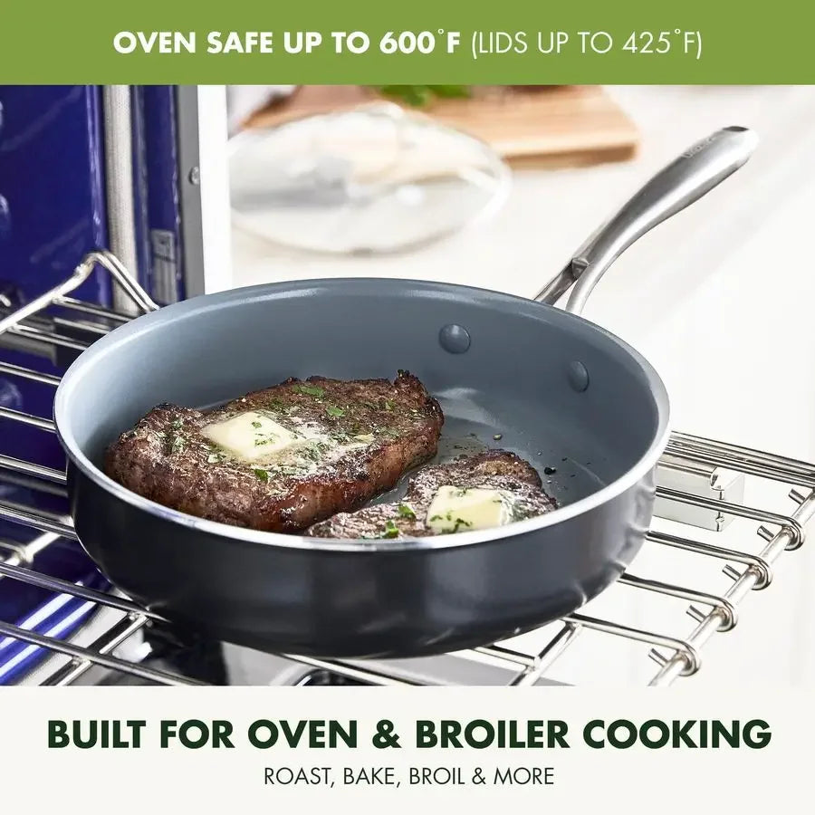 Ceramic Cookware Set, BUILT FOR OVEN COOKING