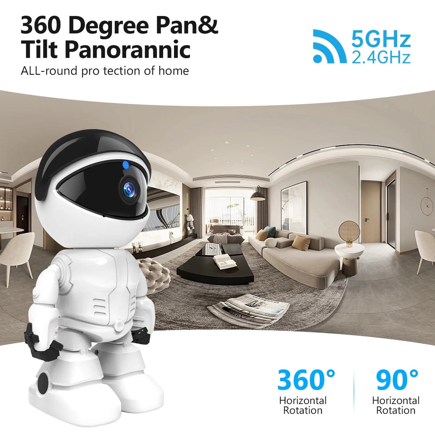 Robot Camera Wi-Fi 3MP Indoor Home Security