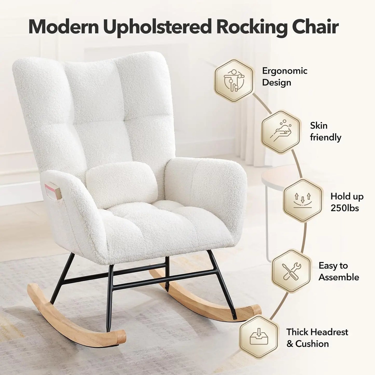 Rocking Chairs with Side Pocket