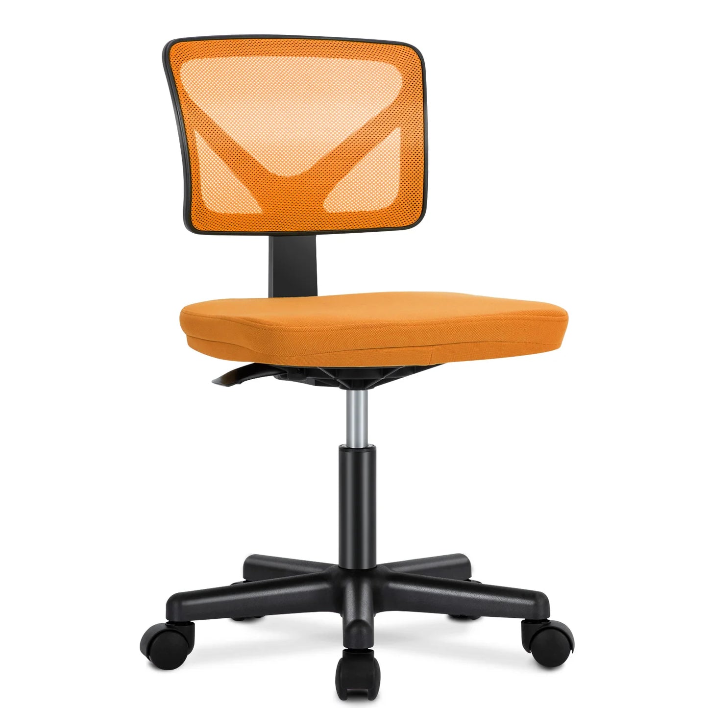 Computer Chair, Lumbar Support, Armless, Rolling Swivel