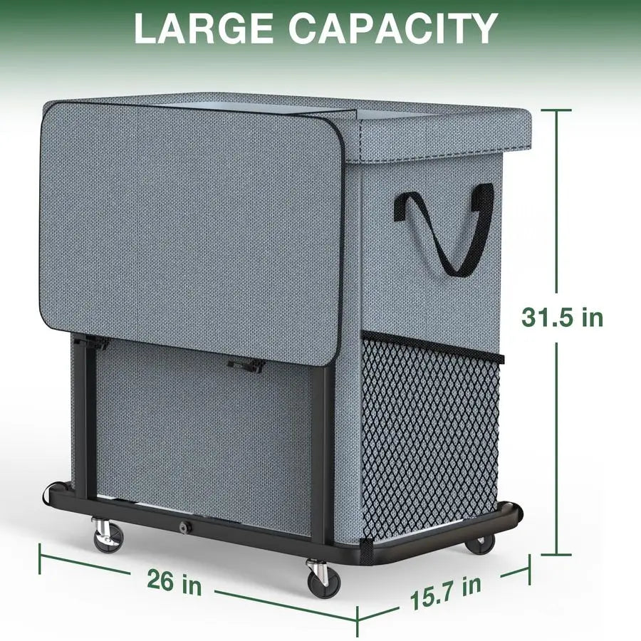 High Grade Large Laundry Basket with Wheels