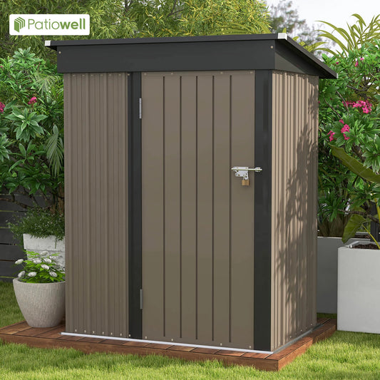 Outdoor Storage Tool Shed with Lockable Door