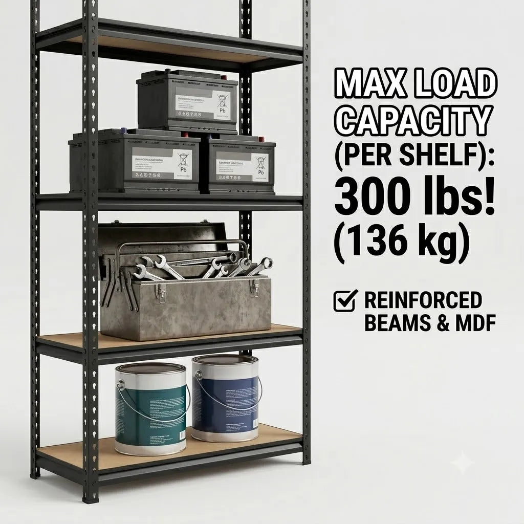 Storage Shelves with 440 LBS Load Per Shelf