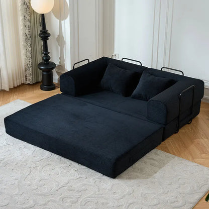 Sleeper Sofa Bed, 79'' L-Shaped Armrests Foldable