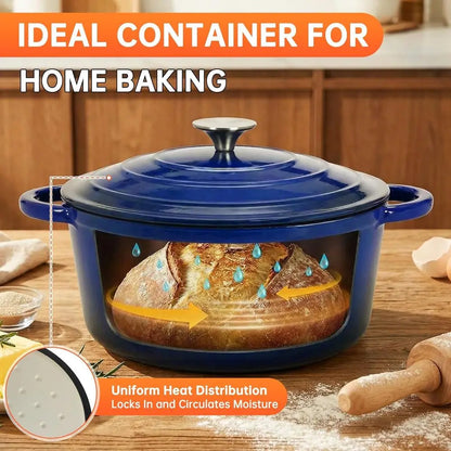 Enameled Cast Iron Cookware Set with Nonstick Cooking