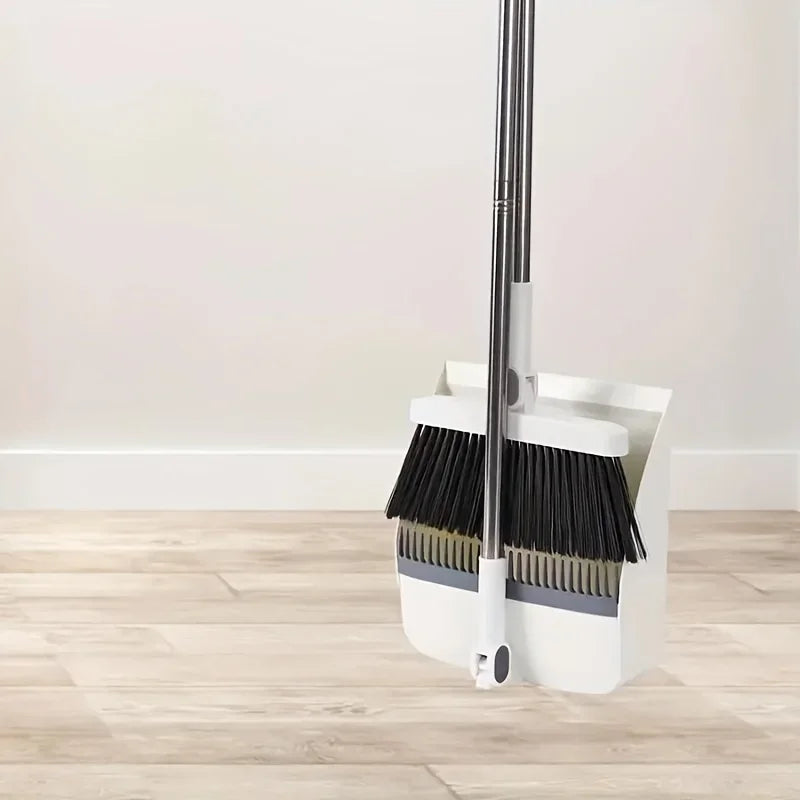 Sweeping Kit with Long Handle Broom & Dustpan