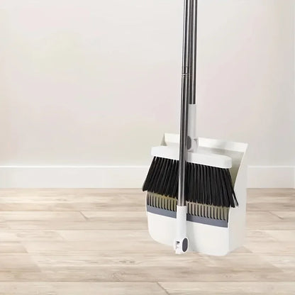 Sweeping Kit with Long Handle Broom & Dustpan