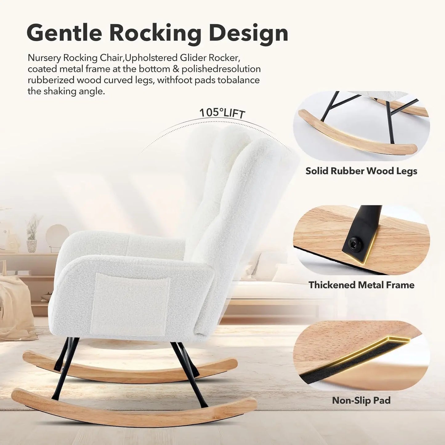 Rocking Chairs with Side Pocket