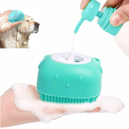 Silicone Pet Bathing Brush Gentle Grooming for Pets