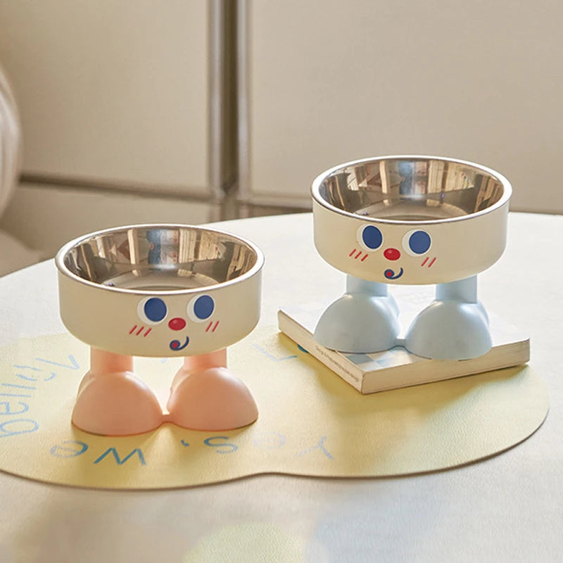 elevated stainless steel pet bowl