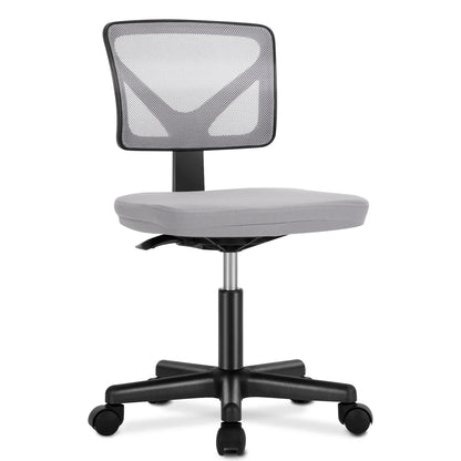 Computer Chair, Lumbar Support, Armless, Rolling Swivel