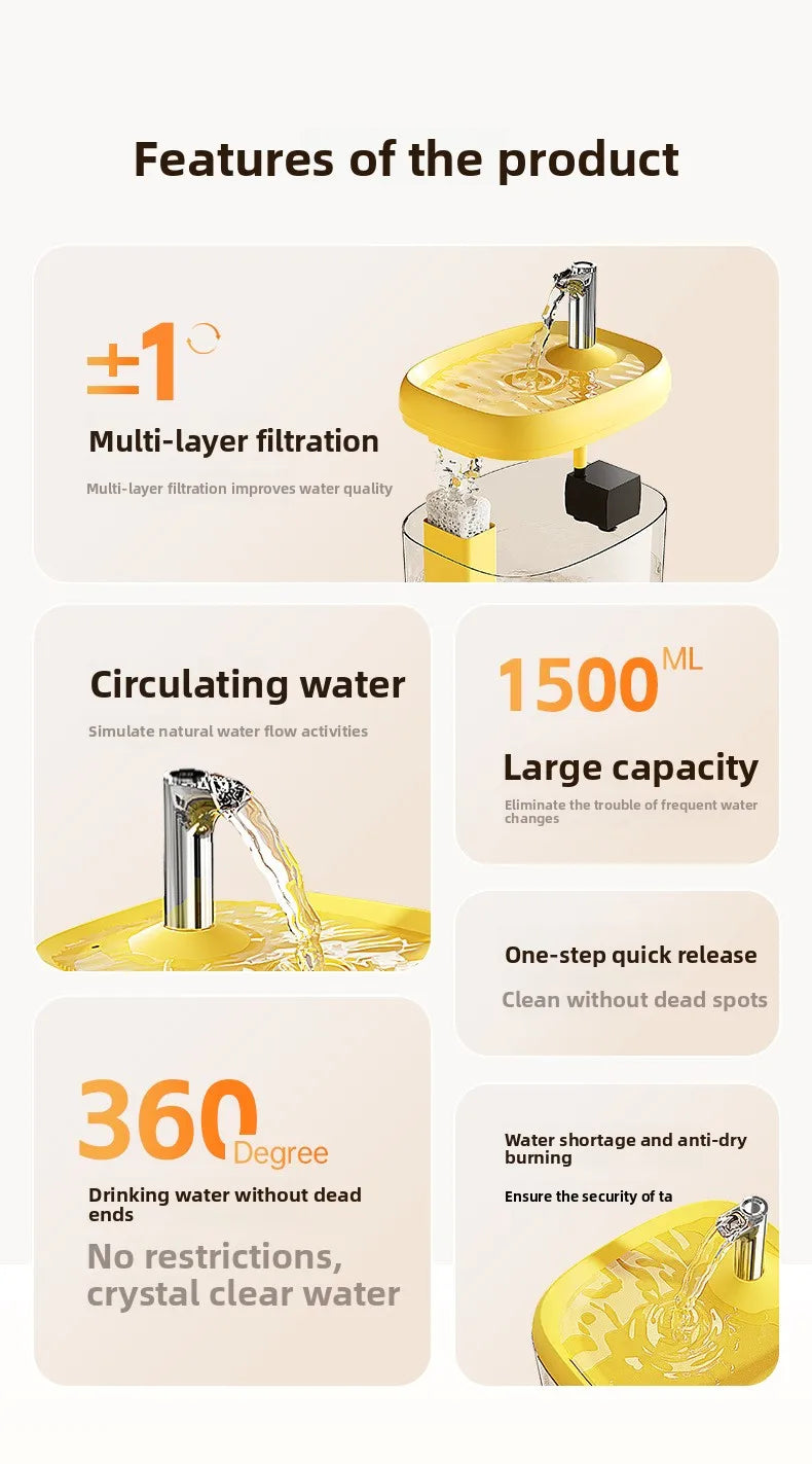 Automatic Circulating Pet Water Fountain