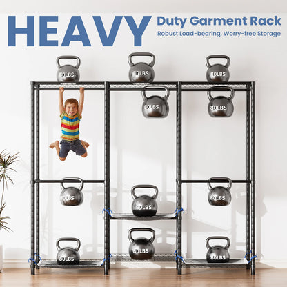 Clothes Storage Rack, Freestanding, Heavy Duty, 960 lb.