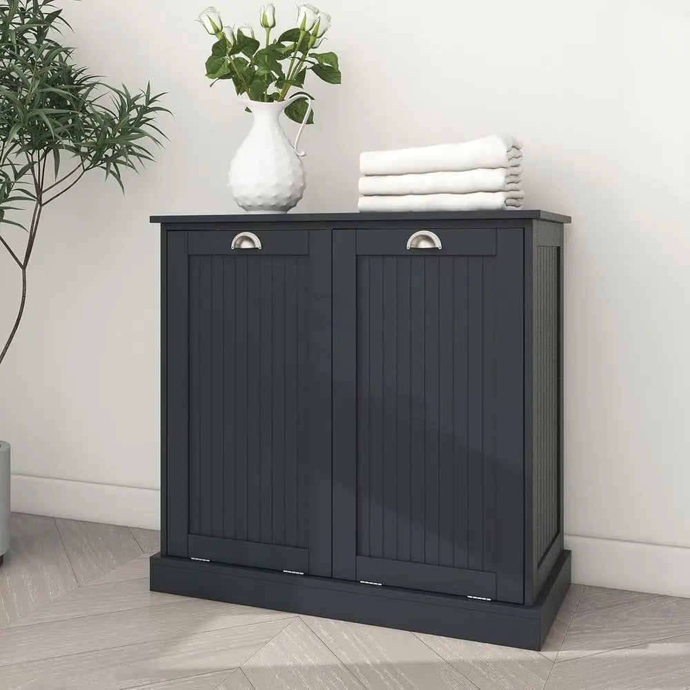 Laundry Hamper Cabinet, with Removable Basket
