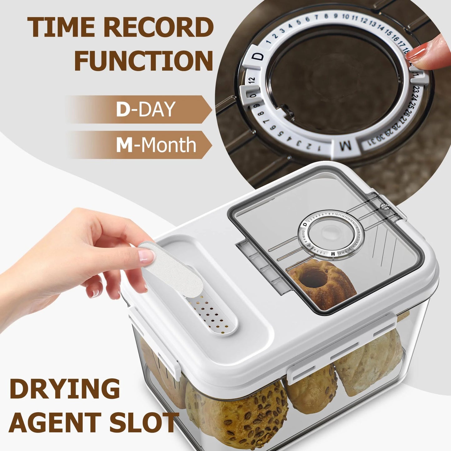Bread Box for Kitchen Countertop
