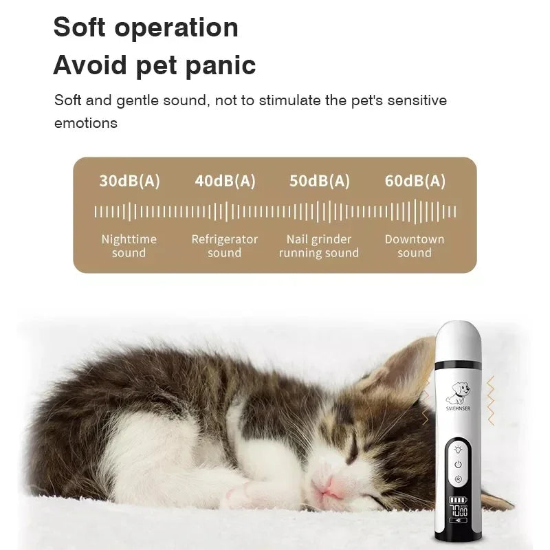 electric pet nail grinder With LED Light