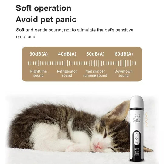 electric pet nail grinder With LED Light