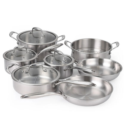 Stainless Steel Cookware Set with Lids