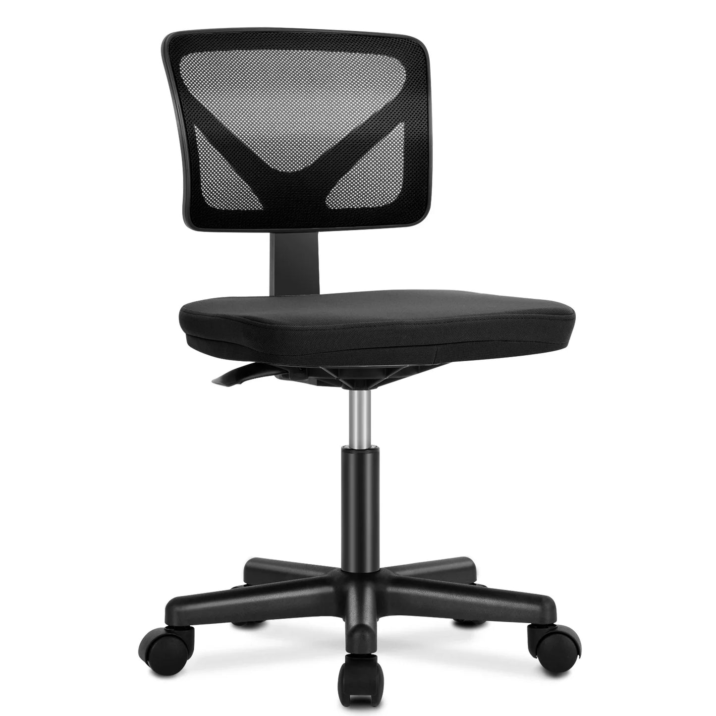 Computer Chair, Lumbar Support, Armless, Rolling Swivel