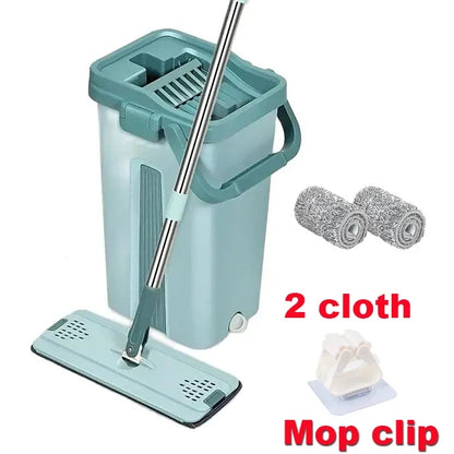 Flat Squeeze Mop with Bucket