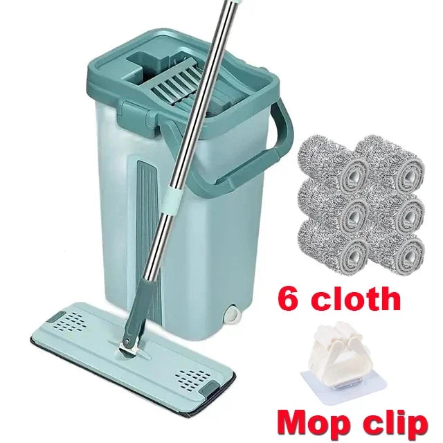 Flat Squeeze Mop with Bucket