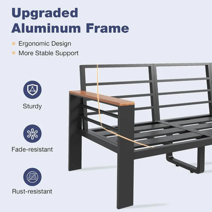 Aluminum Patio Furniture with Washable Thick Cushions