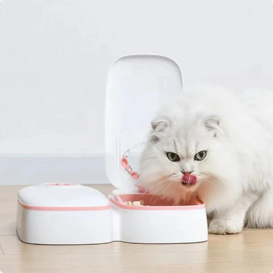 automatic dog cat feeder water bowl