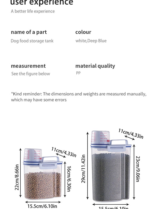 airtight pet food storage container