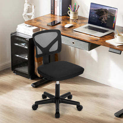 Computer Chair, Lumbar Support, Armless, Rolling Swivel