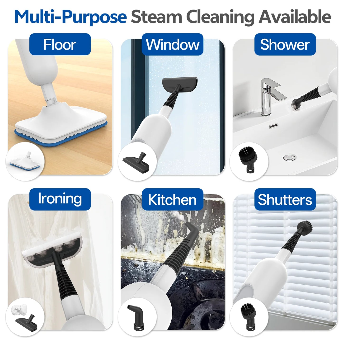 Steam Mop, melts tough grease and grime