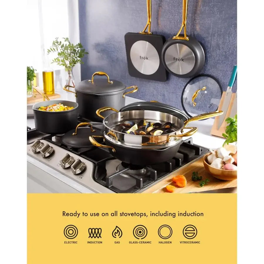 10 Piece Cookware Set with Premium PFA Free