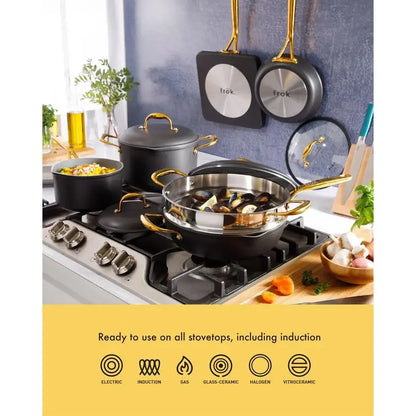10 Piece Cookware Set with Premium PFA Free