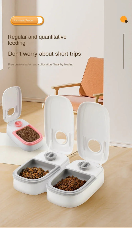 automatic dog cat feeder water bowl
