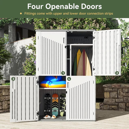 Outdoor Vertical Storage Shed