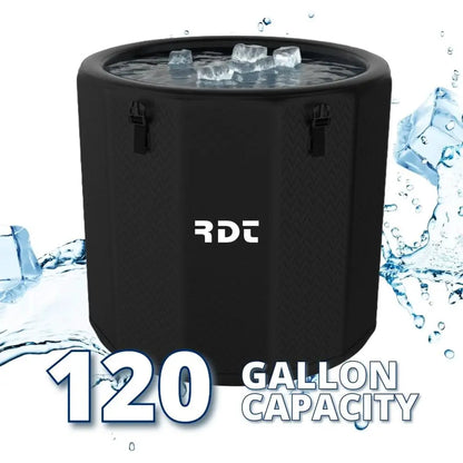 Portable Ice Plunge Tub with Inflatable Lid