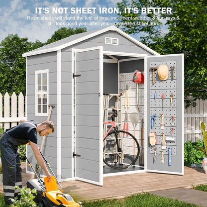 Outdoor Storage Shed with Double Lockable Doors