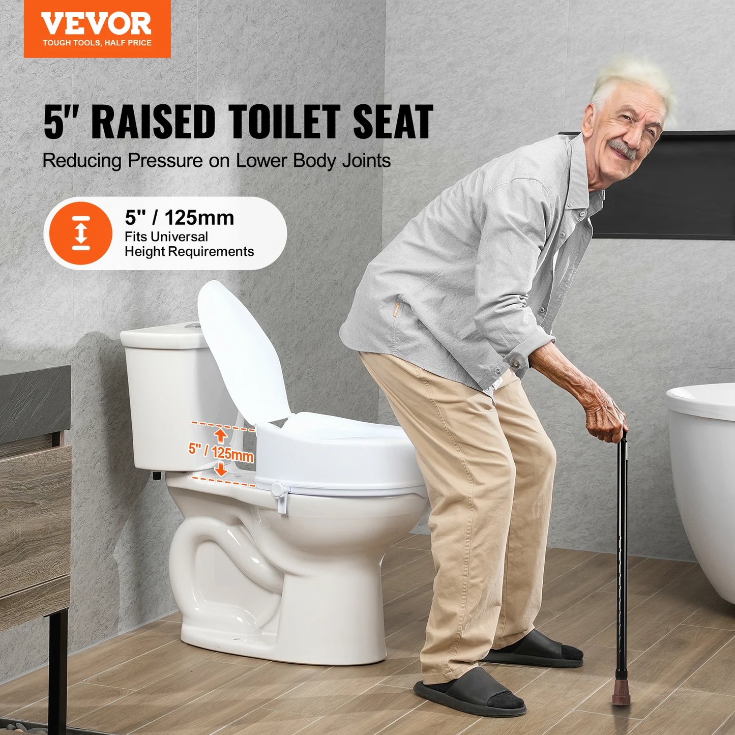 Raised Toilet Seat for Elderly