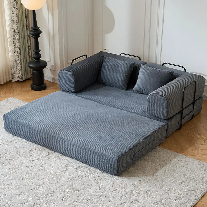 Sleeper Sofa Bed, 79'' L-Shaped Armrests Foldable