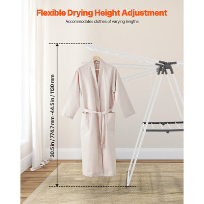 Foldable Laundry Dryer Rack with Adjustable Dedicated Sock Clips