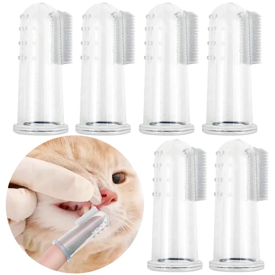 silicone finger toothbrush set for pets