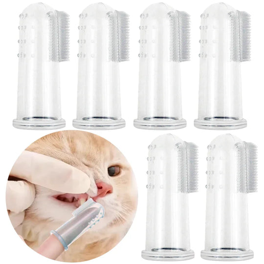 silicone finger toothbrush set for pets