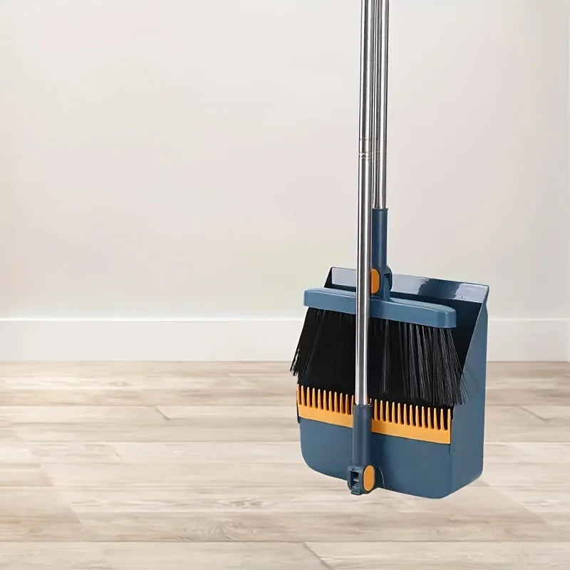 Sweeping Kit with Long Handle Broom & Dustpan