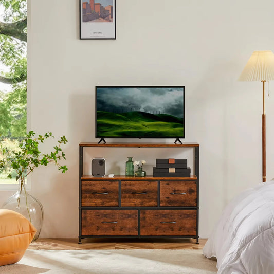 TV Stand Dresser for Bedroom with Storage