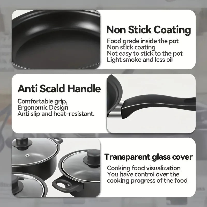 Nonstick Cookware Set - with Utensils