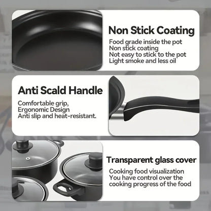 Nonstick Cookware Set - with Utensils