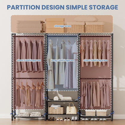 Clothes Storage Rack, Freestanding, Heavy Duty, 960 lb.